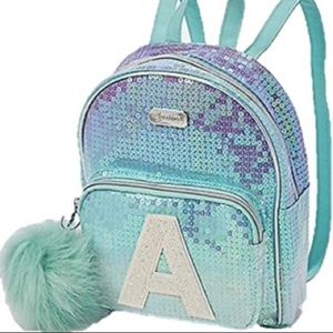 Justice Mini Backpack with initial A